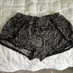 Mossimo Supply Co Black and Gray Paisley Pajama Shorts